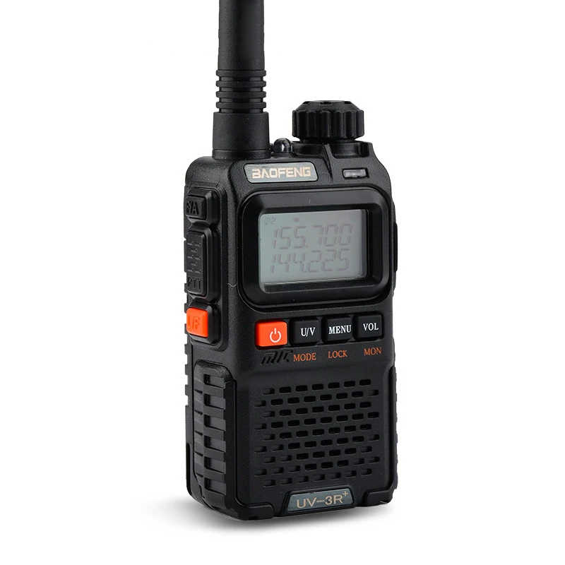 UV-3R Plus Walkie Talkie UHF VHF портативный фонарик UV 3R+ Ham FM радио приоритет канал сканирование