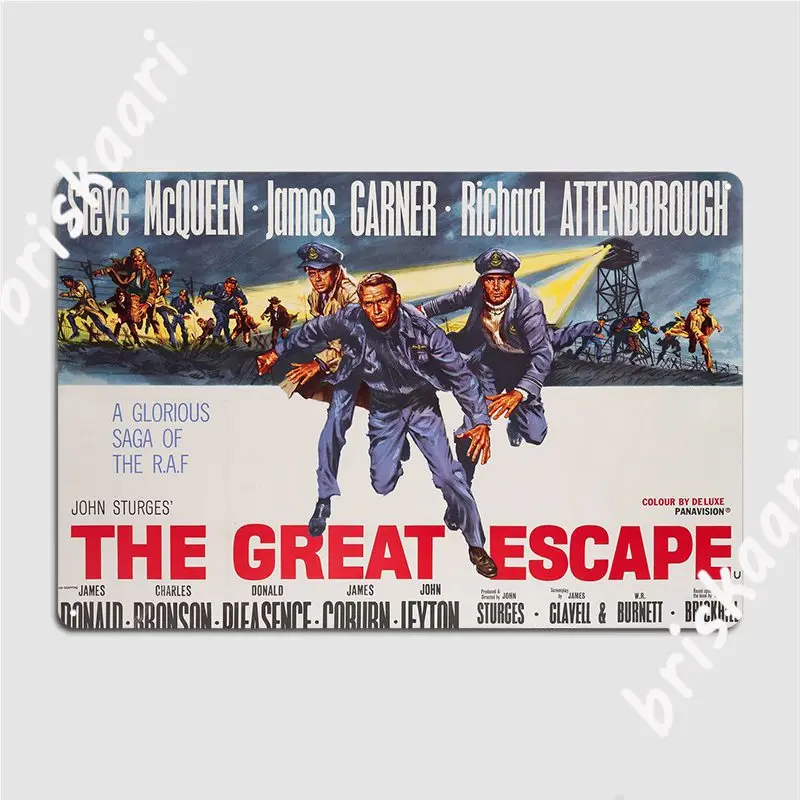 

Металлический плакат «The Great Escape», винтажный жестяной постер с росписью в гостиной