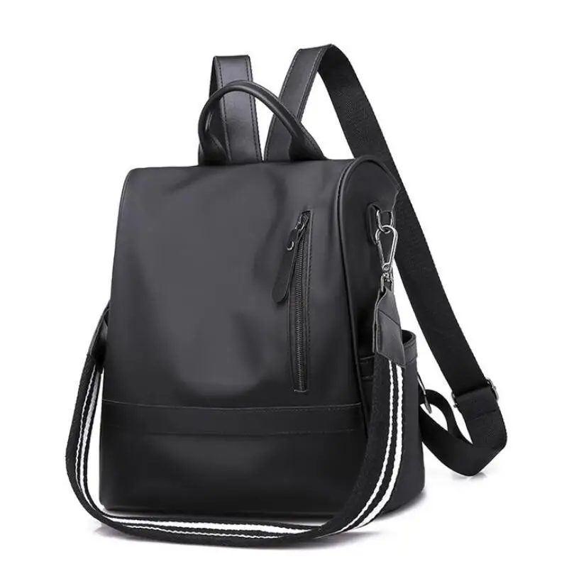 

New Female Backpack Casual Multifunction Women Anti Theft Nylon Waterproof Backpack Shoulder Bag Travel Solid Color Backpack
