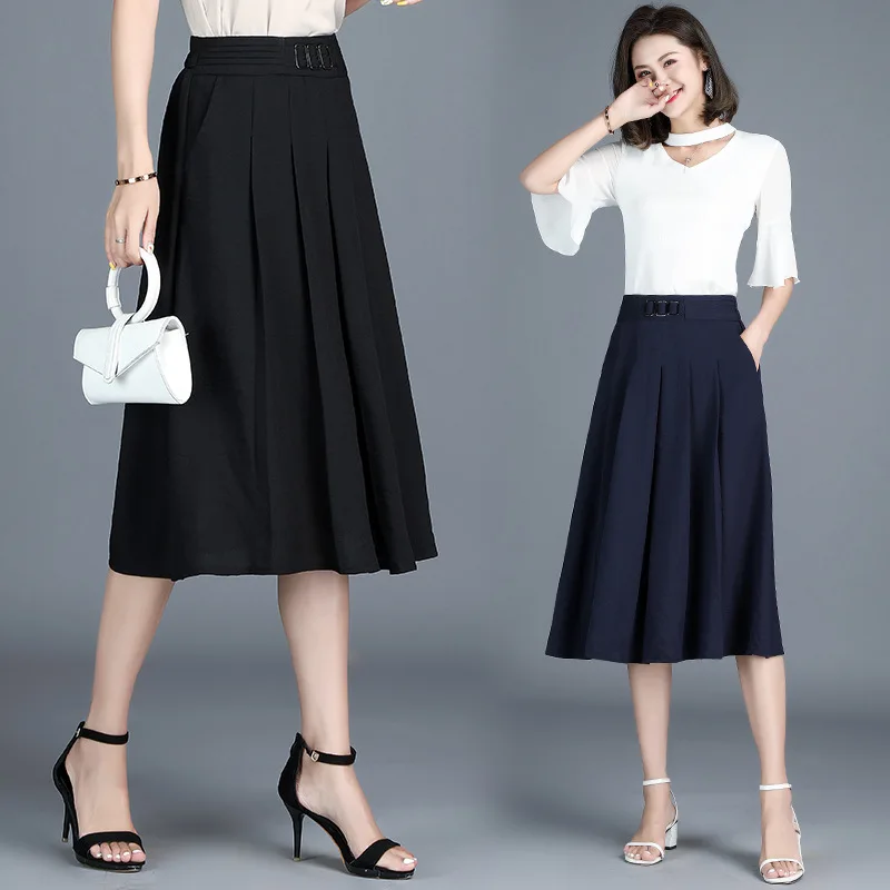 

Shanghai New Europe Sang 2019 Summer New Style WOMEN'S Dress Elastic Waist Long Skirts