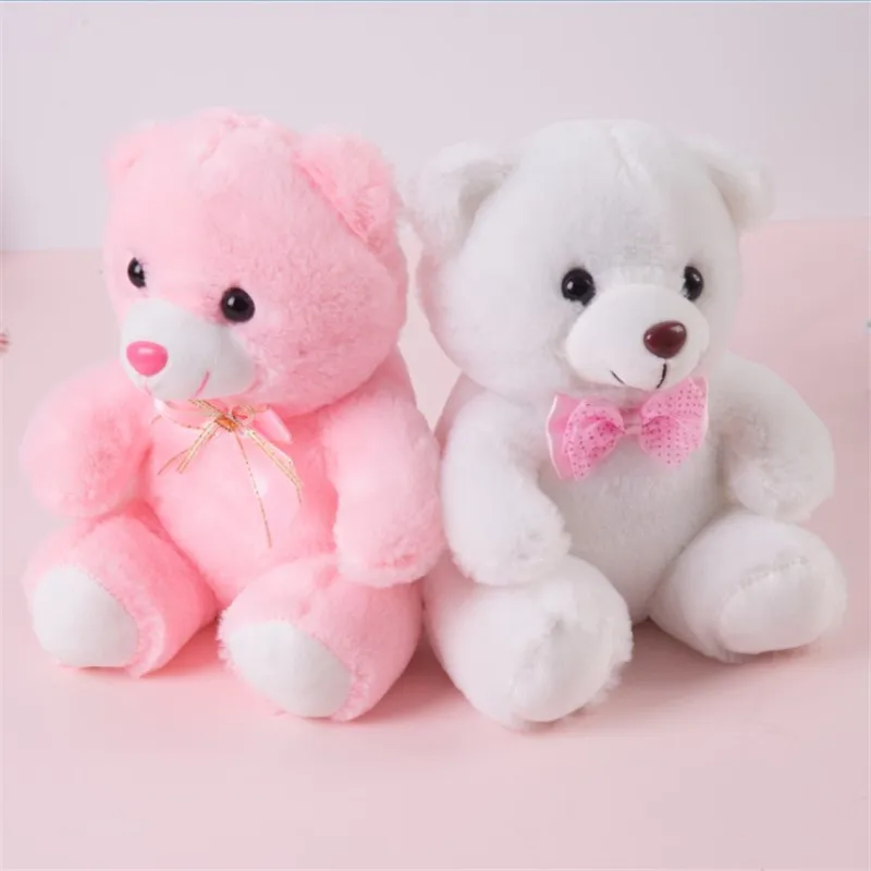 Plush Toy 22CM Colorful Glowing Luminous Stuffed Bear Christmas Gift for Kids