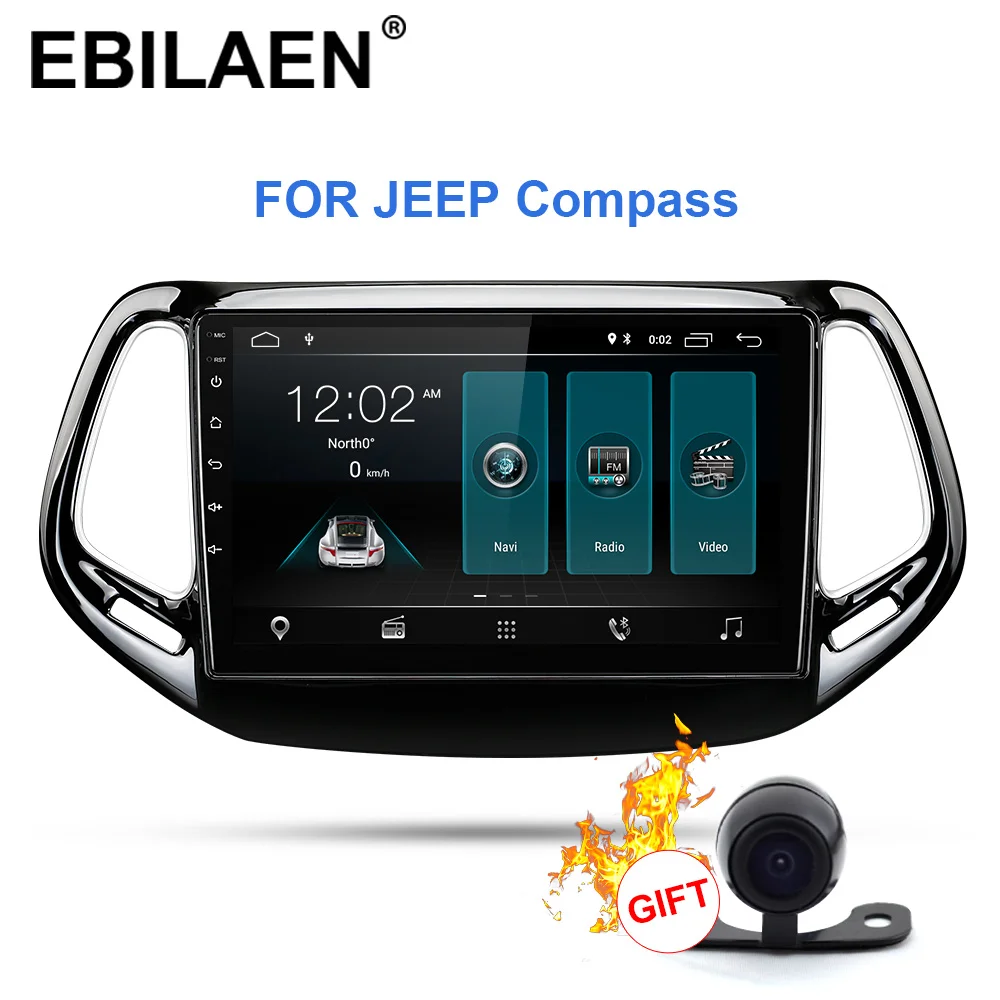Автомобильный мультимедийный плеер для Jeep Compass 2017 2018 2Din Android 9 0 Авторадио GPS