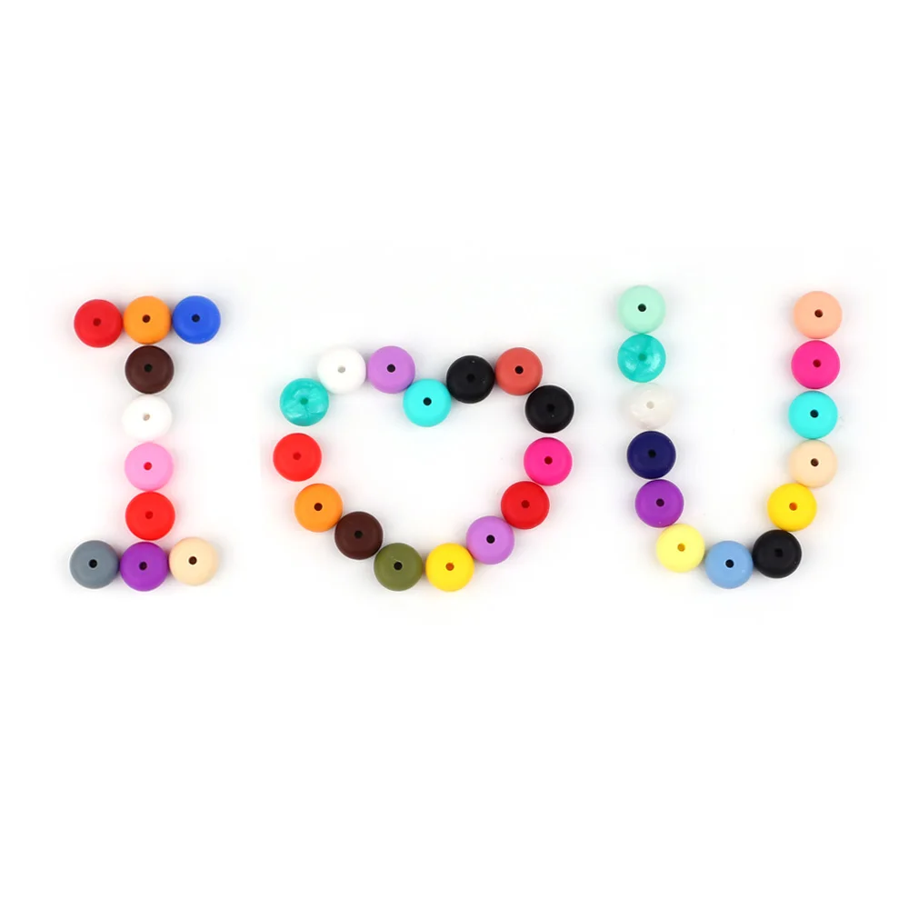 * 500 шт Силиконовые Прорезыватели Abacus бусы 100% силиконовые прорезыватели
