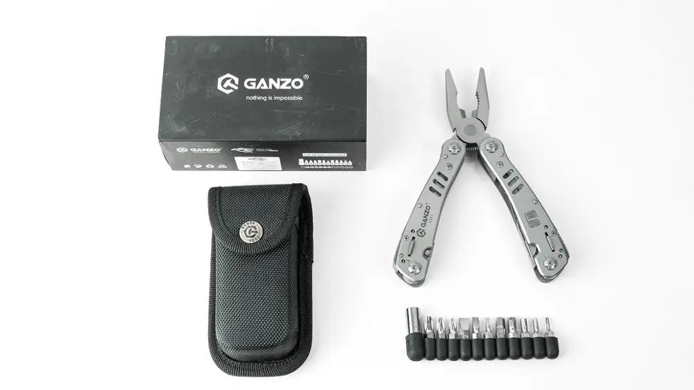 Ganzo G301 многофункциональные плоскогубцы резак набор инструментов w/Lock Открытый EDC из нержавеющей Многофункциональный складной нож Инструменты для зачистки проводов щипцы - Цвет: G301 with box