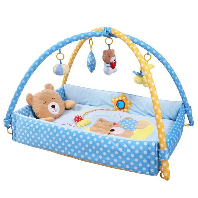 

Becca Patty Polka Dot Bear Multi-functional Infant Music Game Blanket Baby Educational Fitness Toy 0-1-2-Year-Old