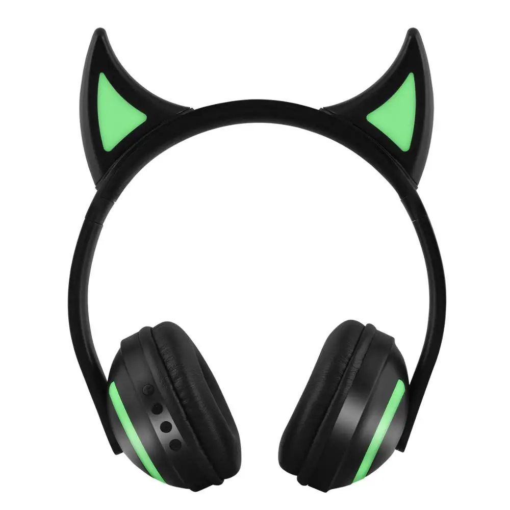 LED Cat Ear Noise Cancelling gaming Headphones Bluetooth 5 0 wireless Young People Kids Headset Support 3 5mm Plug With Mic