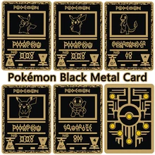 

Pokemon Metal Cards Anime Game Shiny Card Custom Metal Pokemon Black Card Toys for Children Collection Animation Free Shipping
