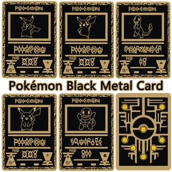 Cartes Pokemon en métal pour enfants, jeu de cartes brillantes, en métal personnalisé, Collection de jouets d'animation, livraison gratuite 