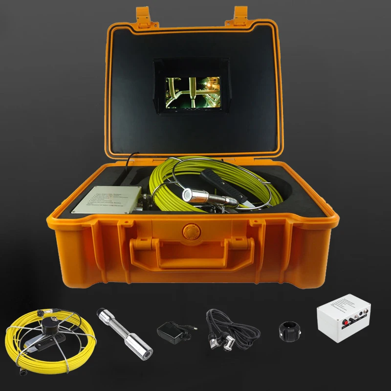 

Диаметр 23 мм Головка камеры трубы промышленный 40 м высокая эластичность кабельный эндоскоп камера с DVR и 12 шт светодиодный регулируемый