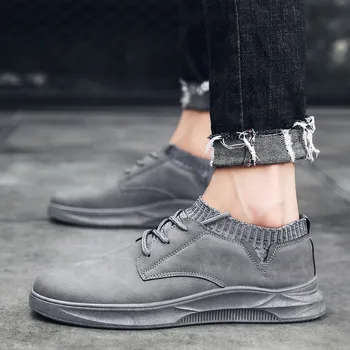 

Vulcanize Shoes Men's Non-slip Mountaineering Sport Shoes Lace-Up Mountaineering Tooling Shoes Loafers Walking Flat No-slip