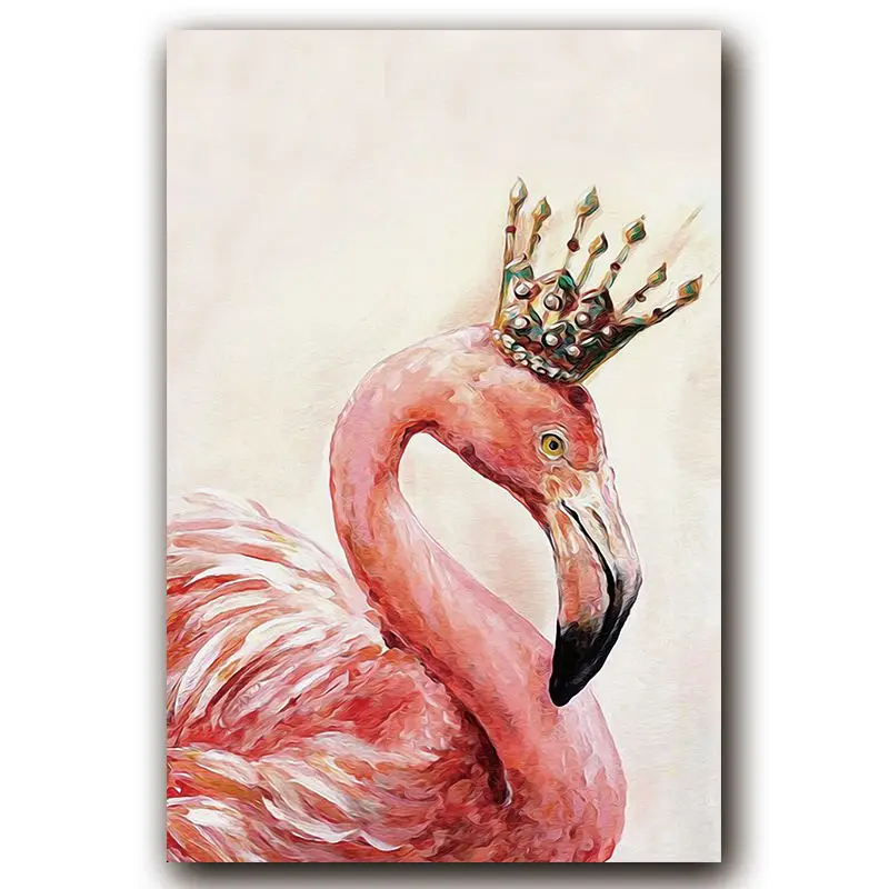 Modern-Minimalistic-Animal-Flamingo-With-Leaves-Canvas-Art-Abstract-Painting-Print-Picture-Wall-Poster-Office-Home (6)