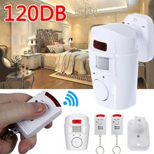 Домашняя безопасность PIR MP оповещение инфракрасный датчик Противоугонный детектор движения сигнализация монитор Беспроводная сигнализация+ 2 пульта дистанционного управления