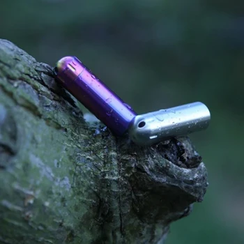 

Stainless Steel Waterproof Pill Box Outdoor Keychain Tablet Holder Mini Small Items Container Bottle Outdoors