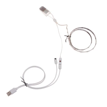 

1 Pair Waterproof USB LED Shoes Strip Light 0.65mx2 RGB SMD3528 Flexible Decor WXTC