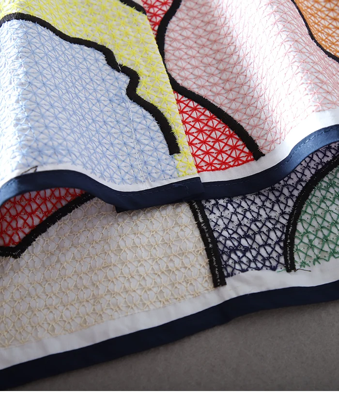 French Vintage Embroidery Hollow Lace Large Lapel