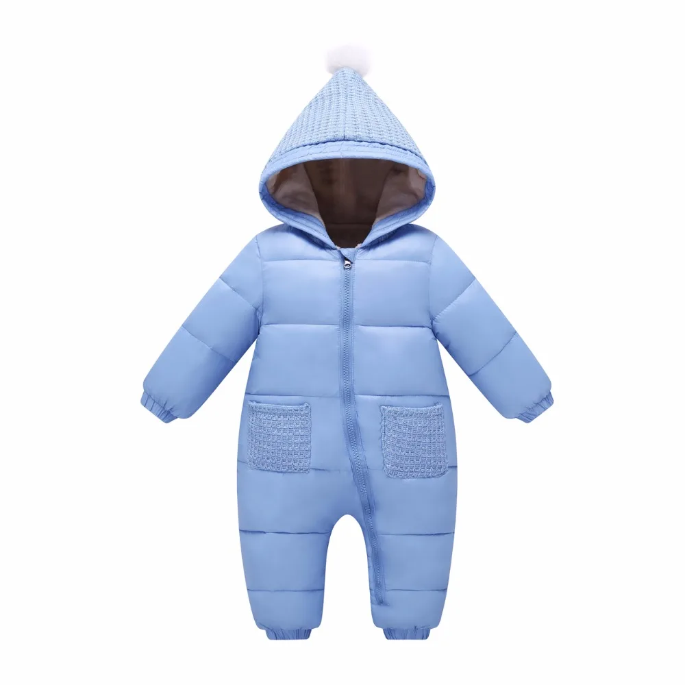Детская зимняя одежда унисекс; одежда с хлопковой подкладкой; зимние теплые пуховые парки с капюшоном; комбинезоны для малышей; комбинезоны для новорожденных; верхняя одежда