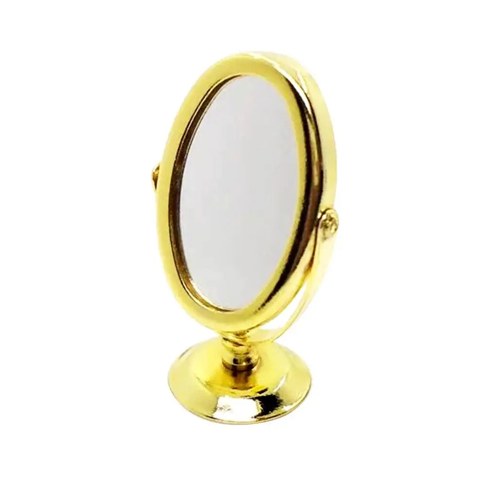 1/12 Miniature Rotatable Makeup Mirror Model Doll House Bedroom Decor