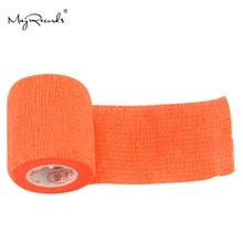 Упаковка из 9 шт. 5 см* 4,6 м оранжевый водонепроницаемый эластичный самоклеющиеся повязки медицинские повязки для животных