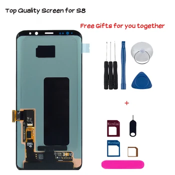 

Original Lcd screen For Samsung Galaxy S8 S8 plus G950 G950F G955fd G955F G955 AMOLED screen Replacement display for smartphone