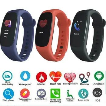 

PYMH Bluetooth Smart Watch Activity Tracker Wristband Women Men Kids Heart Rate Oxygen Blood Pressure Sport Fitness Tracker