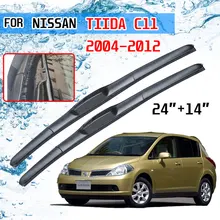 For Nissan Tiida C11 2004 2005 2006 2007 2008 2009 2010 2011 2012 Latio Versa Accessories Car Windscreen Wiper Blades Brushes