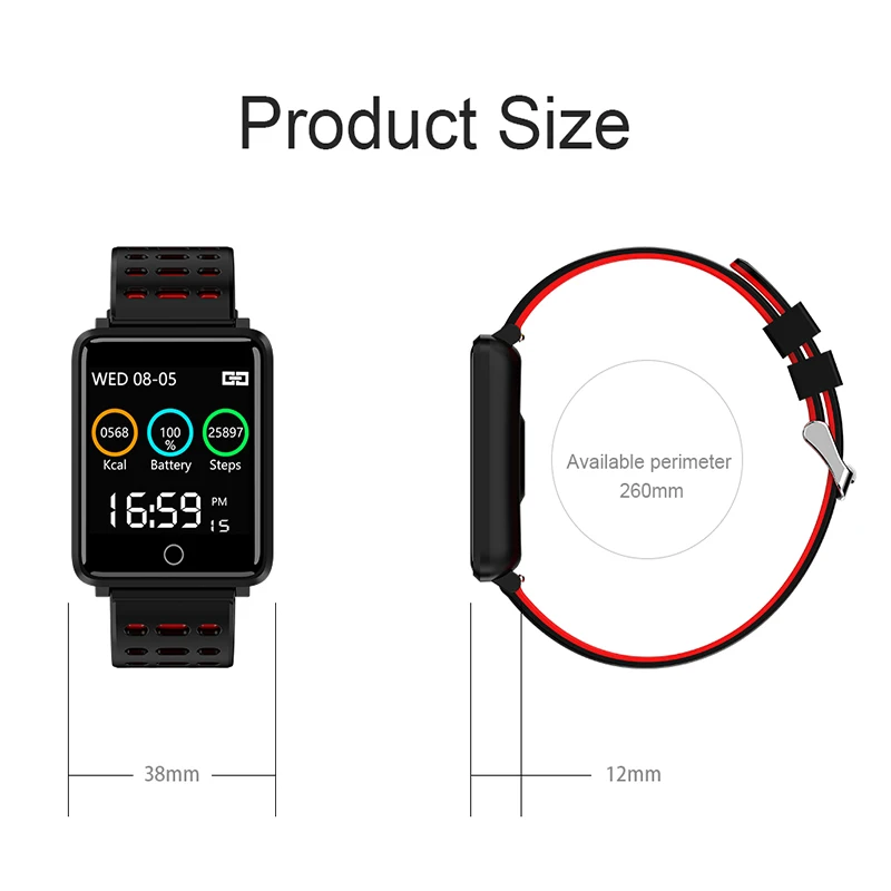 

HuaEagle Smart bracelet color screen Wristbands Tracker Health Heart Rate Monitor Bluetooth smartwatch Bracelet Sport Band watch