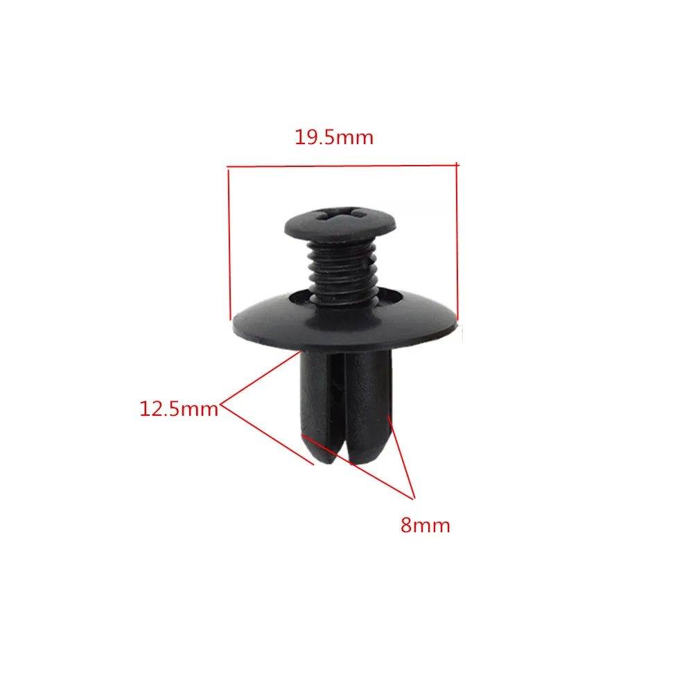 50 шт. 8 мм отделка двери автомобиля панельные крепежные детали пластиковый фиксатор заклепок зажимы подходят для Audi Ford Toyota hyundai nissan mazda 3
