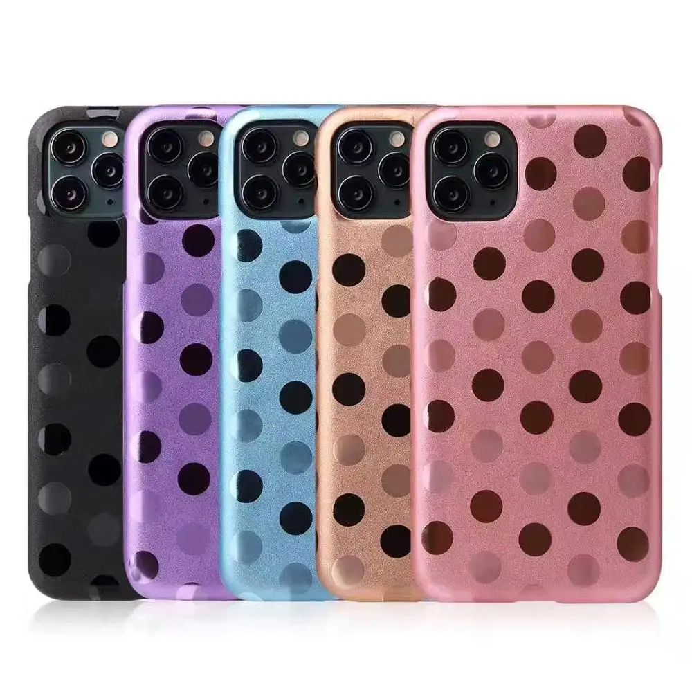 Модный кожаный чехол для телефона в горошек iPhone 11 Pro Max X Xr Xs 8 7 6s Plus задняя крышка |