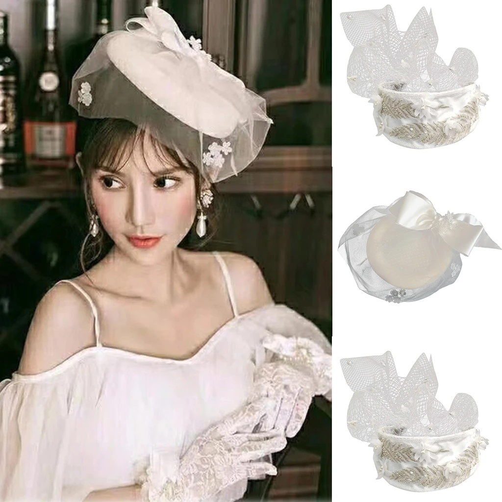 Wedding Hats For Women Vintage Net Bridal Fascinators Accessorie Brides Birdcage Veil 1001 | Аксессуары для одежды