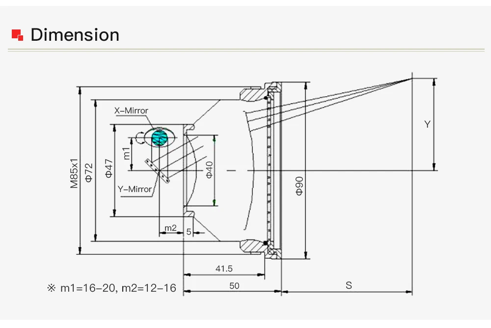 OPEX F-theta поле сканирования объектива 1064nm 70x70-300x300mm F100-420mm для 1064nm YAG волоконно-оптическая лазерная маркировочная машина запчасти