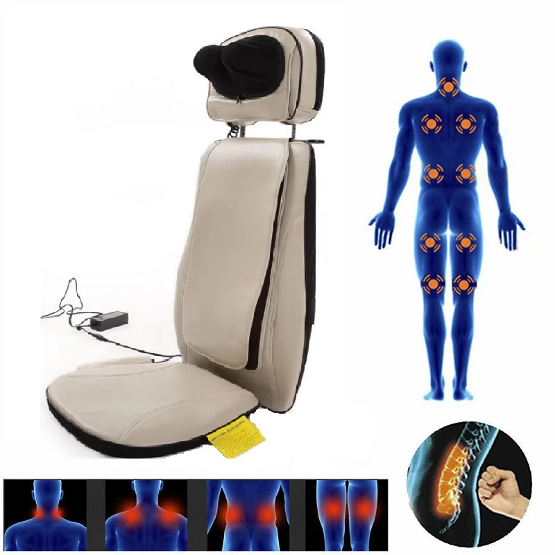 Подогрев Massage Chair Vibrating Car Seat Home офисные Massager Cushion для всего тела спины и шеи