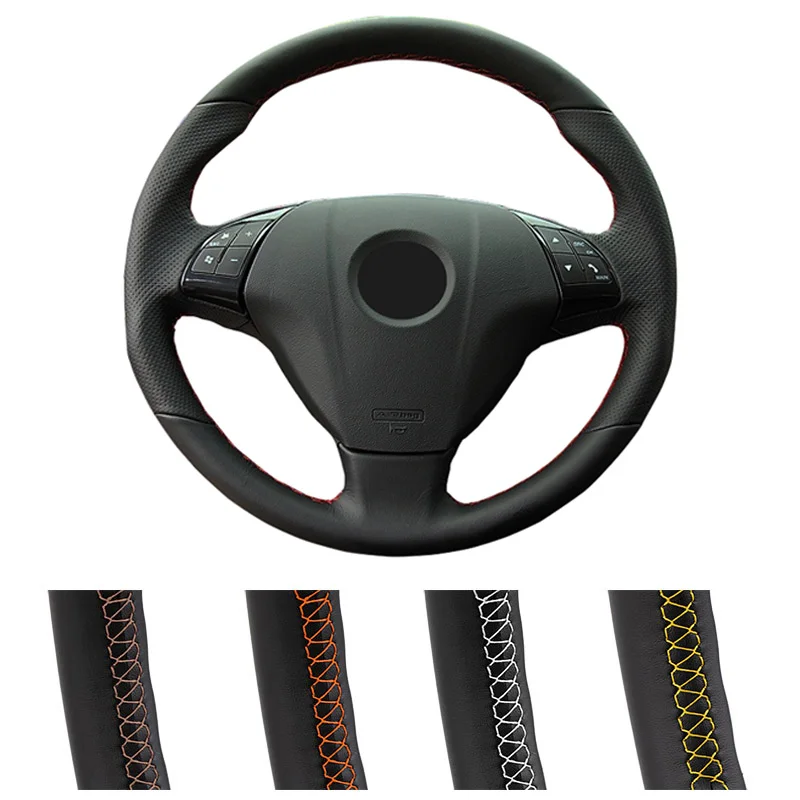 Schwarz Künstliche Leder Braid Auto Lenkrad Abdeckung Wrap Für Fiat Punto  Bravo Linea Qubo Doblo Grande Punto Auto Zubehör - AliExpress