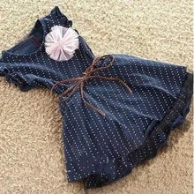 Платье для девочек коллекция года, новое модное летнее повседневное Сетчатое платье-пачка в горошек без рукавов Милая модная одежда для девочек возрастом от 3 до 10 лет