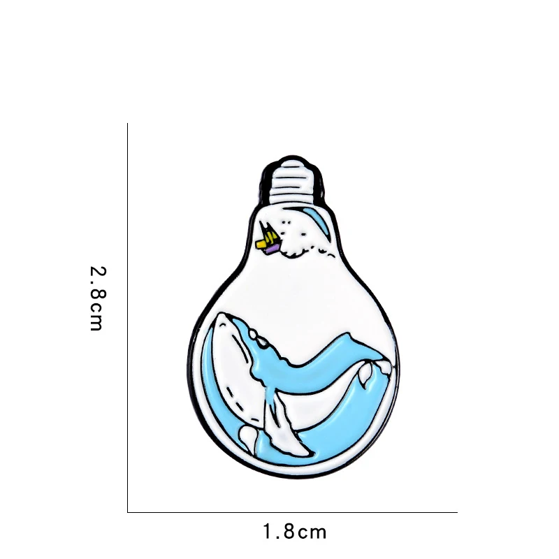 Высокое качество необычный морской хвост русалки КИТ креативный светильник лампа Китовая брошь значок джинсовая куртка воротник рюкзак аксессуар значок