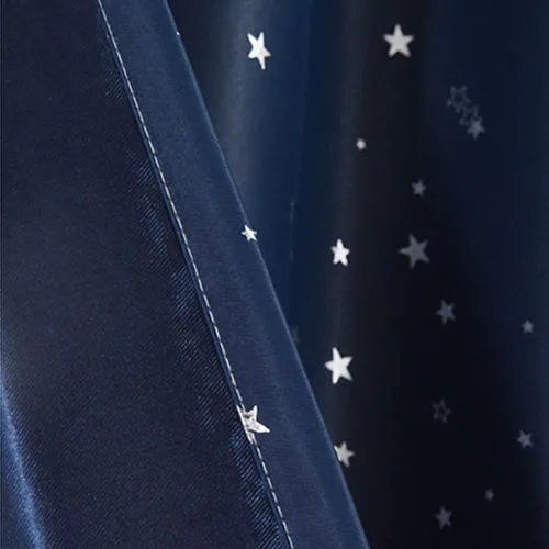 Star Pattern Thermal Door Curtains Blackout Cloth Curtain Grommet Top 5 Colors for Bathroom Kitchen Bedroom Door Balcony DW1233 - Цвет: black