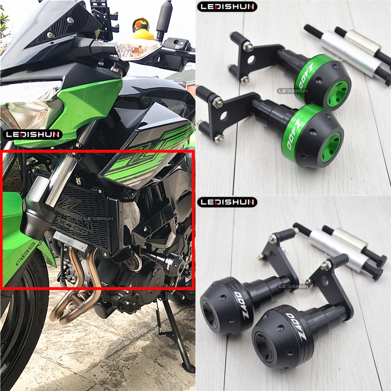 Для Kawasaki Z400 Z 400 18 19 мотоцикл Краш Pad Рамка слайдер защита от падения