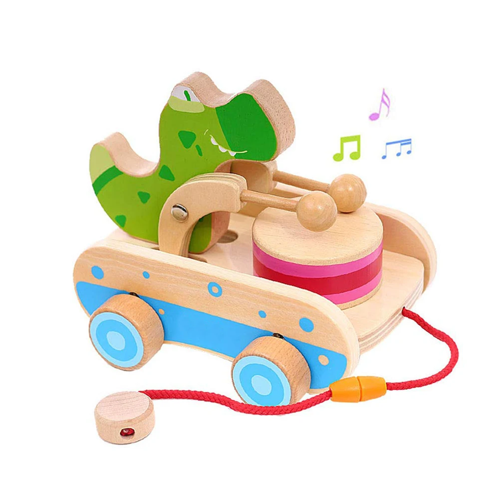 wooden crocodile pull toy