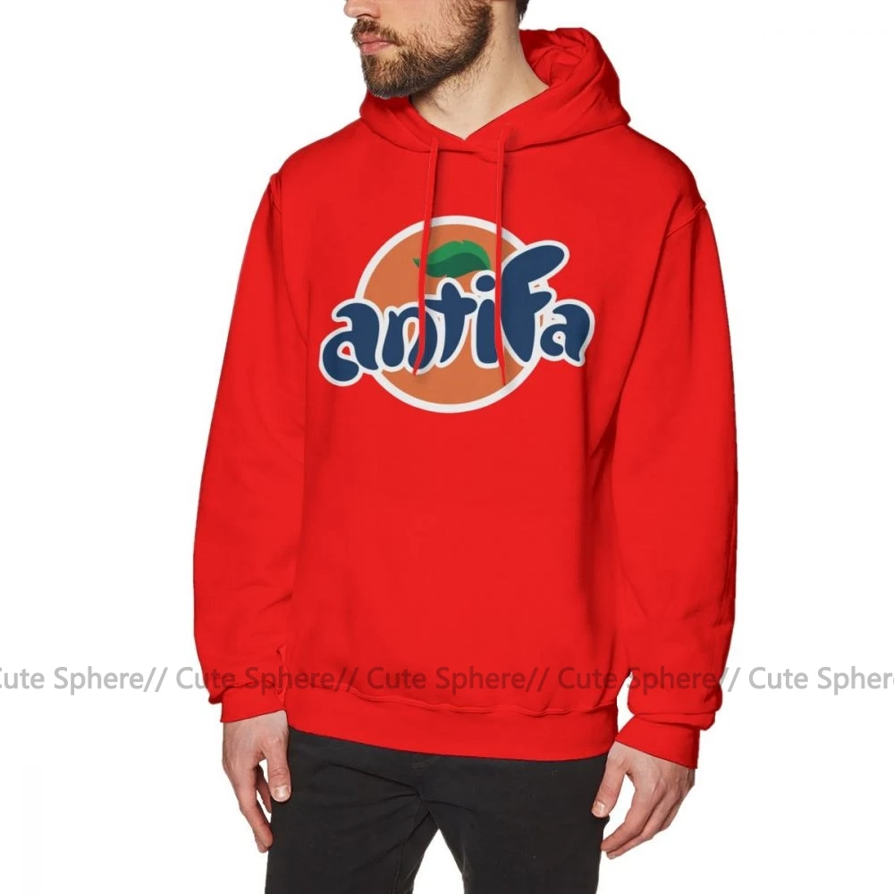 Толстовка Antifa, толстовки Antifa XXXL, Стильный пуловер, худи фиолетового цвета, теплые мужские длинные хлопковые толстовки - Цвет: Red