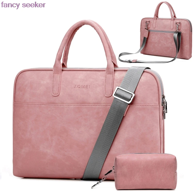 Pu Leather Matte Waterproof Laptop 14 15.6 17.3 Handbag For Macbook Air