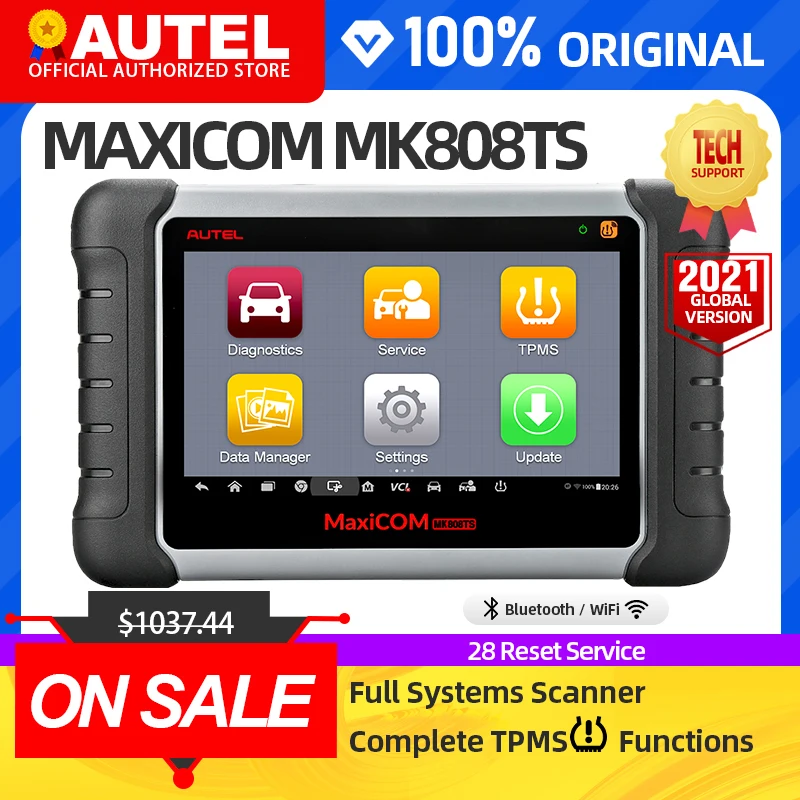 AUTEL MaxiCOM MK808TS TPMS автомобильный диагностический инструмент программирующий для