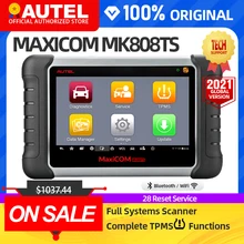 Autel maxicom mk808ts tpms ferramenta de diagnóstico automotivo ferramenta de programação ferramenta pressão dos pneus obd2 scanner pk mp808ts mk808bt