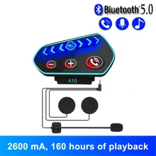 2600Mah Bt Motorhelm Oortelefoon Waterdichte Bluetooth Headset Handsfree Dsp Ruisonderdrukking A10 Voor Telefoon Gps Navigatie