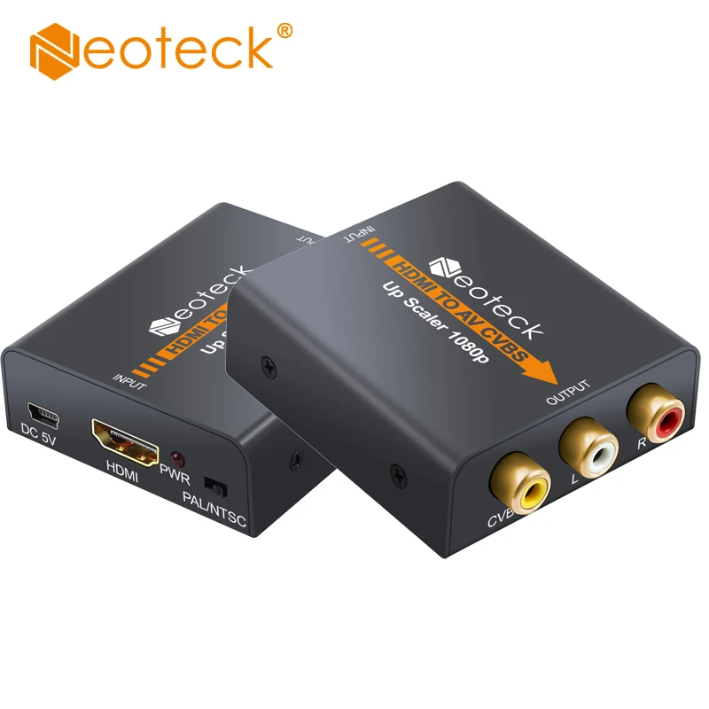 

Neoteck HDMI TO AV Scaler Adapter HD Video Converter Box 1080P HDMI2AV Support NTSC PAL Video Converter Adapter Wholesale