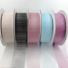 40 мм имитация корейской ленты снег шифон ленты с DIY аксессуары для волос материал ленты шелковая лента Искусство и ремесла