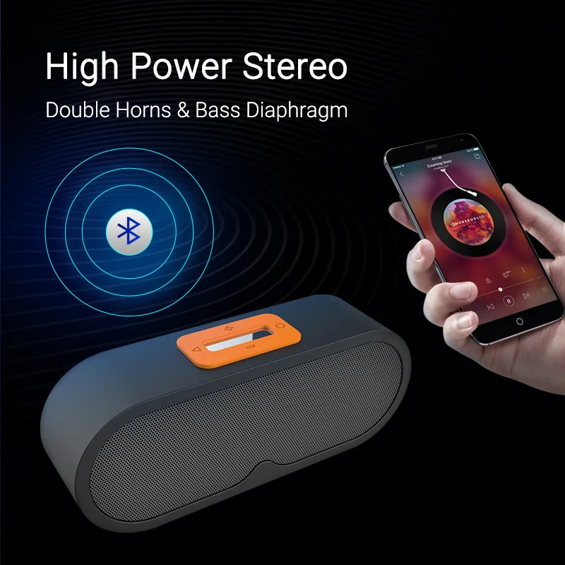 Динамик EARDECO Bluetooth с сабвуфер Hi-Fi Колонка портативный динамик для открытого воздуха музыка беспроводной динамик s громкий динамик бас TF FM