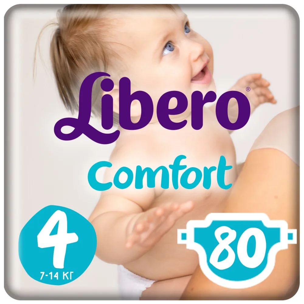 Подгузники Libero Comfort 4(7-14 кг) 80 шт