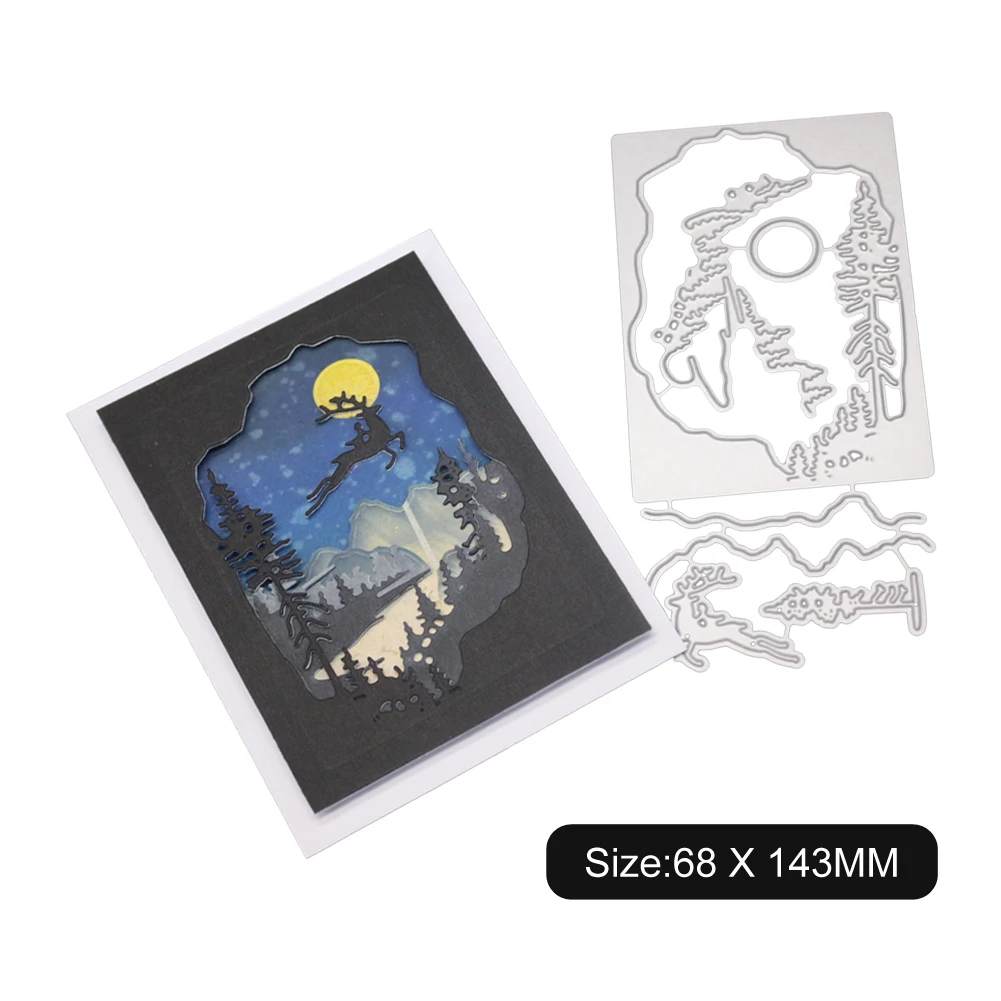

Flying Elk Cutting Dies Metal Stencil For Cards Making Decorative Papers Christmas Cutting Mold Molds for Cards Making Stamp Ser