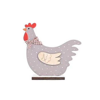 

Home Decor Grey Wooden Cock Ornament Creative Easter Desktop Decorative Rooster Accessory For Home Office Decoration Maison