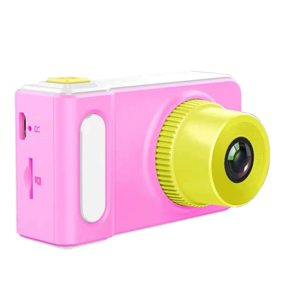 GC0308 Pink Детский мини цифровой Камера 2 дюймов с милым рисунком Камера игрушки для детей, подарок на день рождения 1080P детские развивающие игрушки Камера - Цвет: GC0308 Pink