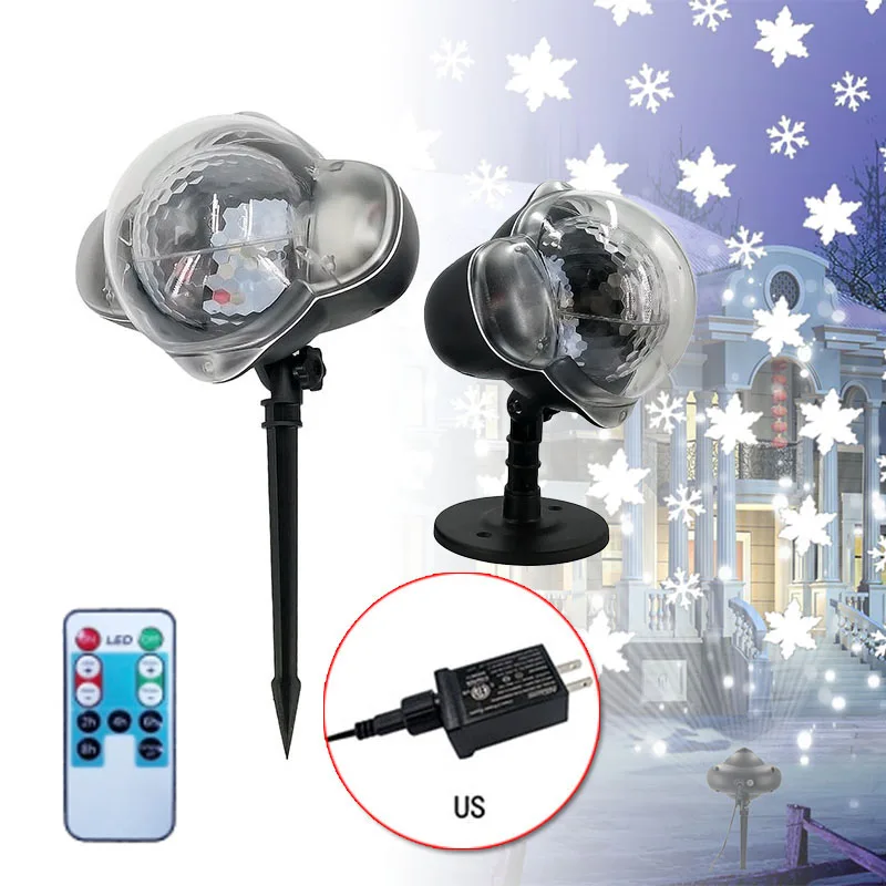 

1*Projector+1*Remote Controller+1*Adapter Snowflake Light LED For Stage Lawn Snow Lamp 5V 1.2A Plug Types AU/EU/US/UK